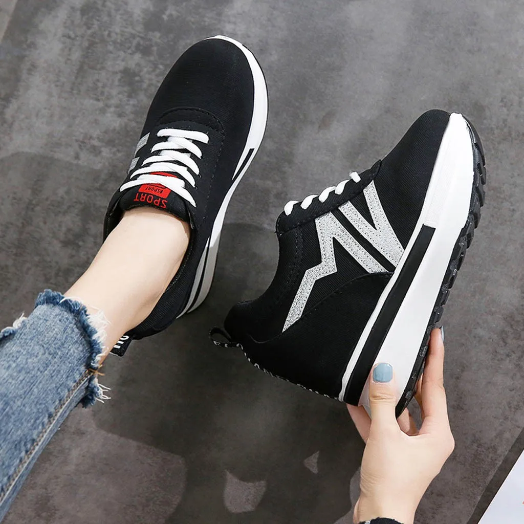 Женские парусиновые кроссовки на платформе повседневные холщовые танкетке # g3