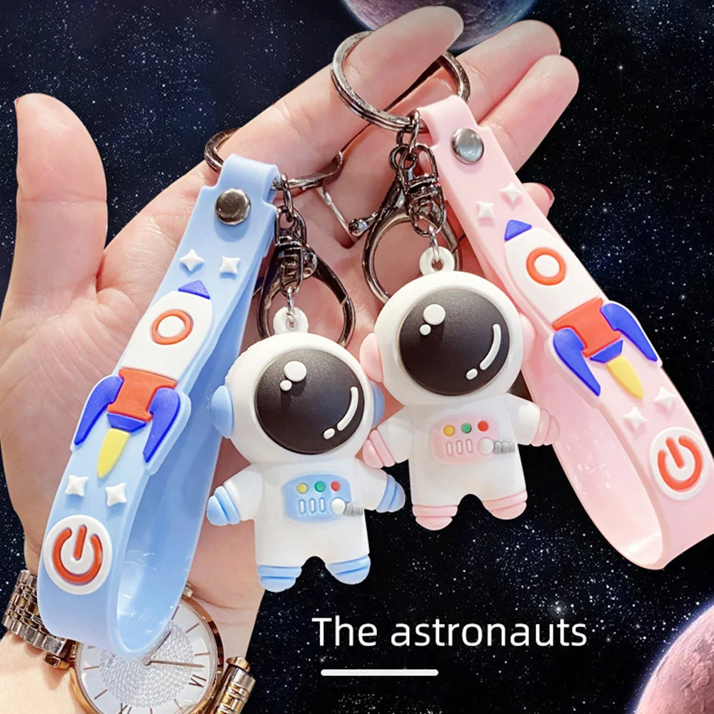 

HOT Kpop Cartoon Astronaut Couple Keychains Pendant Figure Doll Toys Student Kids Women Bag Car Accessories Boys Creative Gift