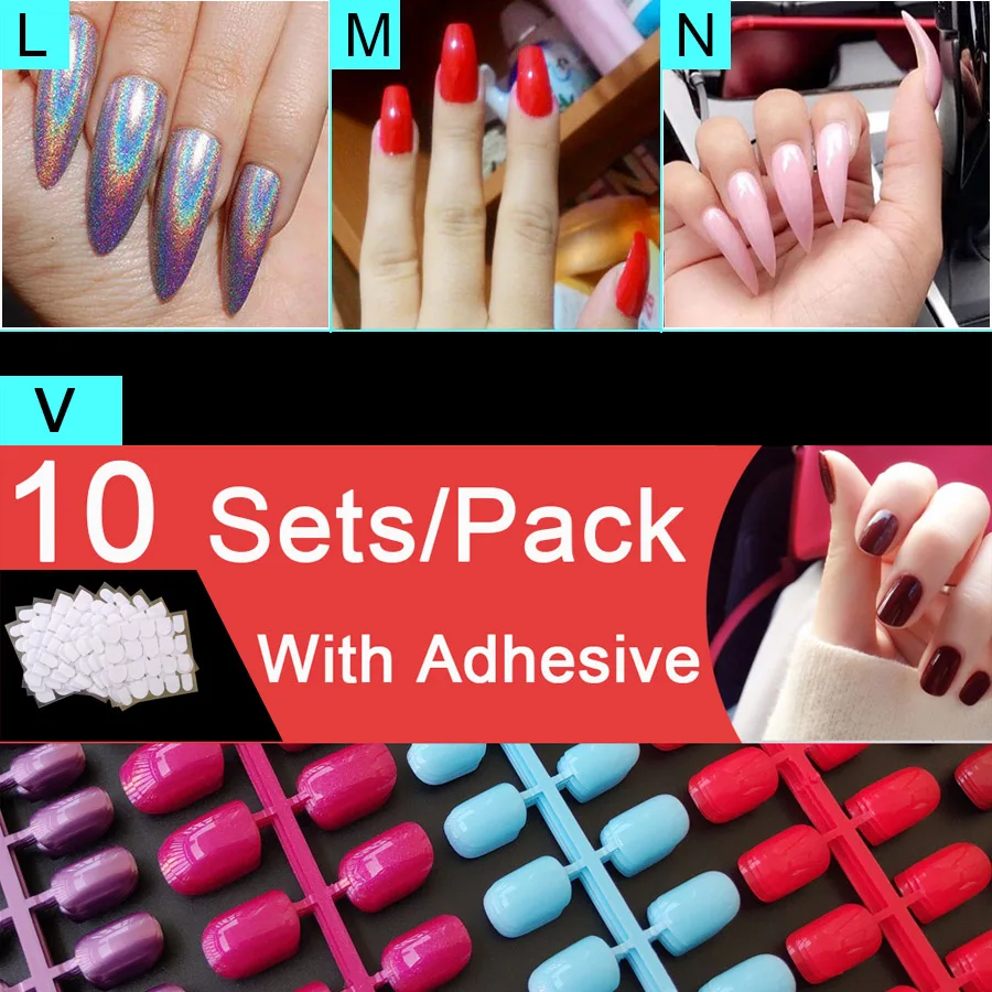 100 шт./кор. полное покрытие гроб круглый овальные круглые Форма накладные ногти и