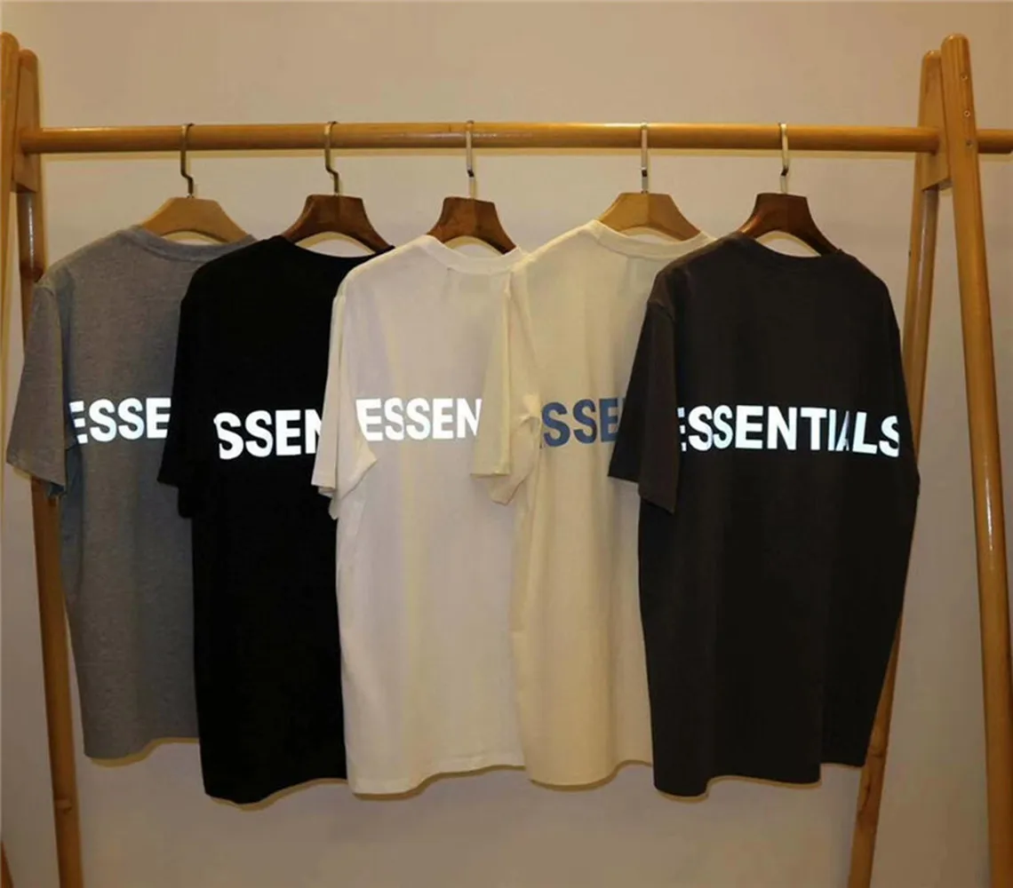 

3M Reflective FOG Essentials Boxy T Shirt Men Wome Casual 1:1 High-Quality Essentials T-shirts Top Tees harajuku