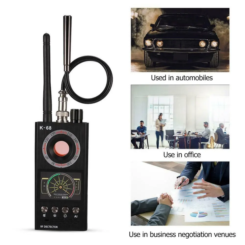 

K18 Multi-function Anti-spy Detector Camera GSM Audio Bug Finder GPS Signal lens RF Tracker Detect Wireless Signal Detector
