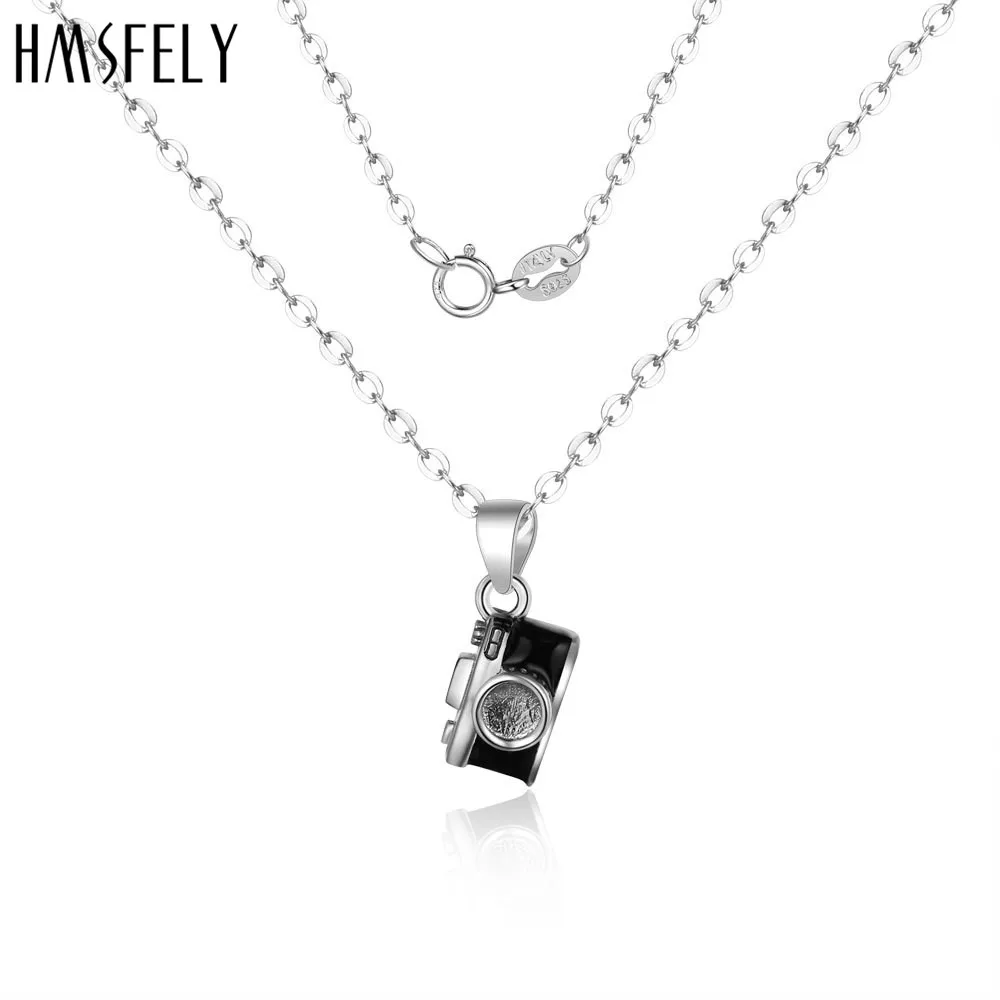 HMSFELY реальные 925 стерлингового серебра женские Камера ожерелье ювелирные изделия