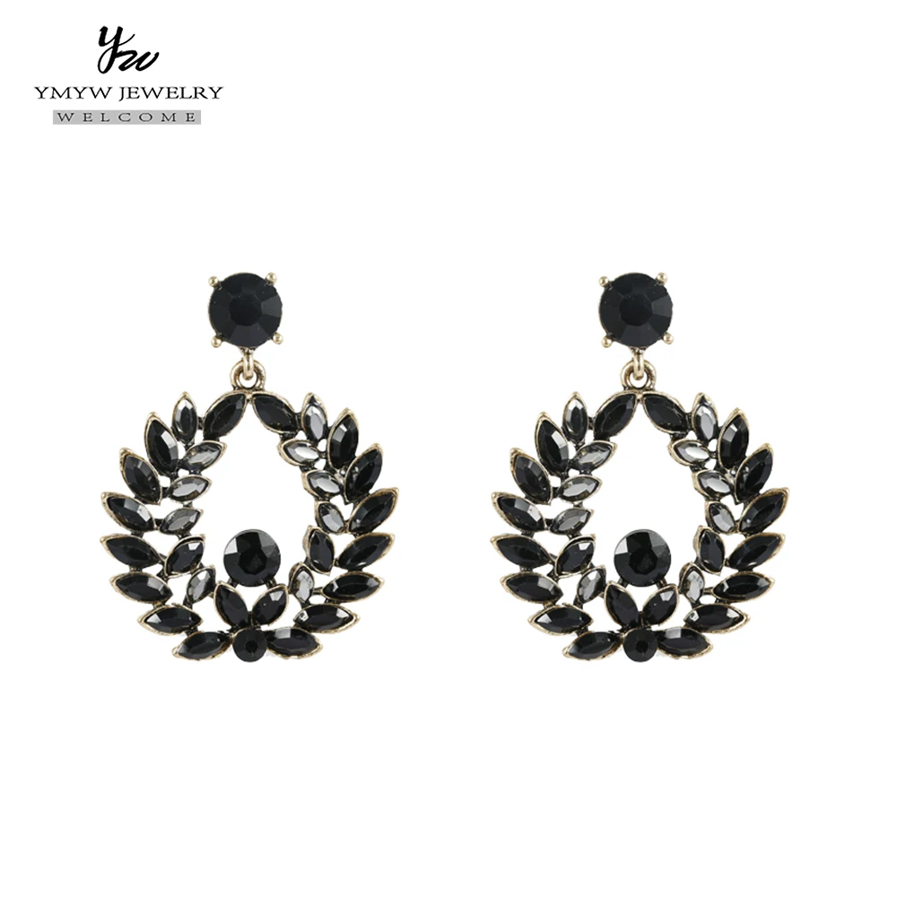 YMYW 2019 Модные Ретро Стильные серьги в стиле барокко многоцветные темпераментные