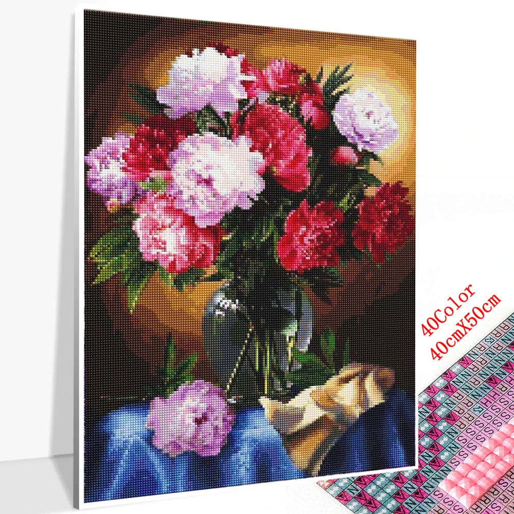 Huacan New Diamond Painting Full Square Flower Rhinestone Picture Embroidery Sale Diamond Mosaic Cross Stitch Drop Ship