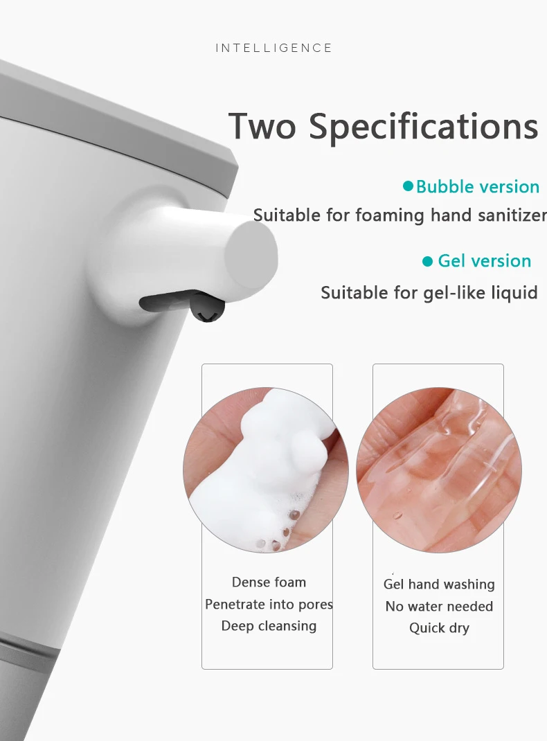 

450ml Soap Dispenser Touchless Automatic Liquid Pump Hands-free Auto Soap Dispenser USB Charging Smart Sensor Soap Dispenser Hot