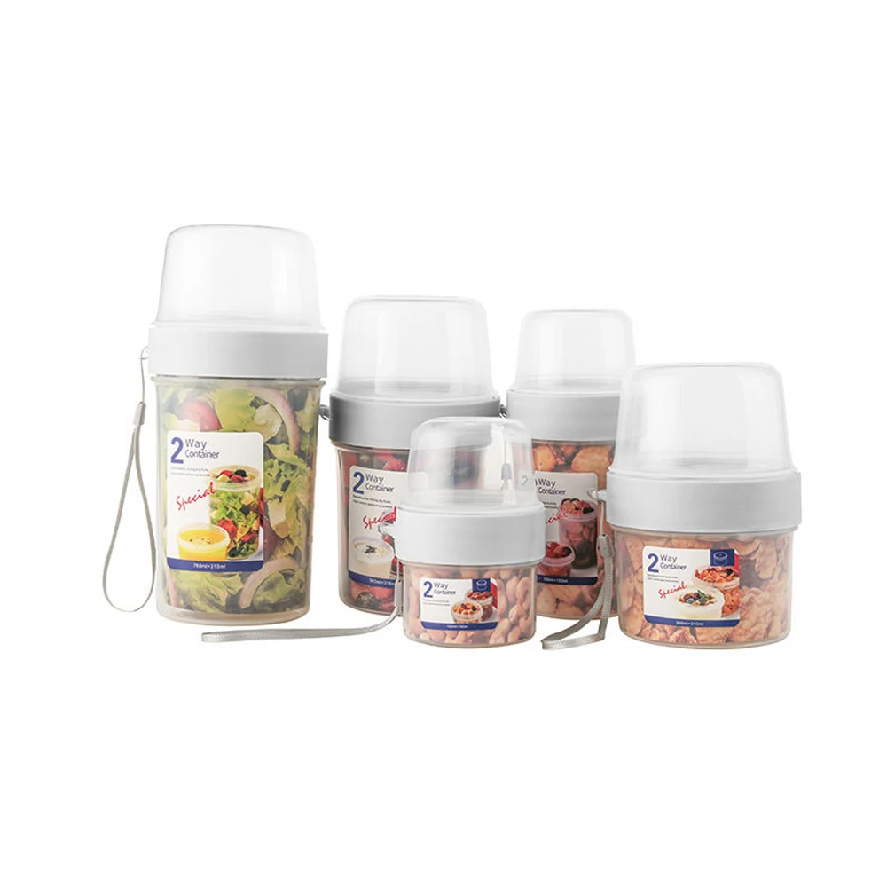 Портативная двухслойная многофункциональная консервная коробка для йогурта