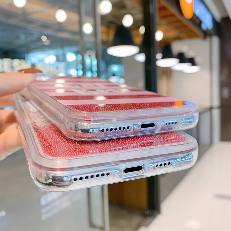 Прозрачный чехол USLION с надписью зыбучий песок для iPhone 11 Pro Max X XS XR Xs 7 8 Plus задняя