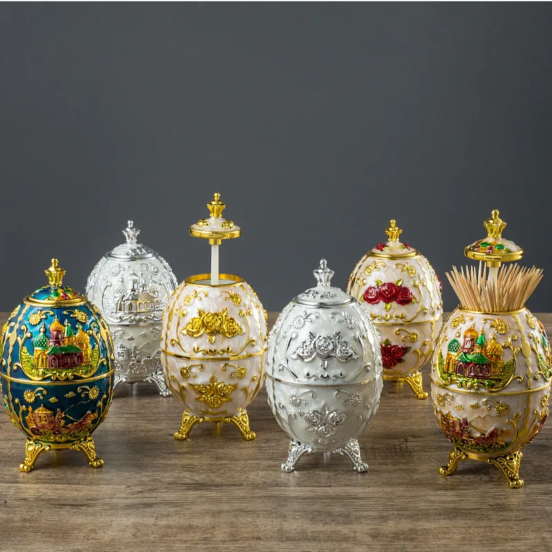 Скидка Автоматический выдвижной держатель для зубочисток в европейском ретро-стиле, 1 шт.