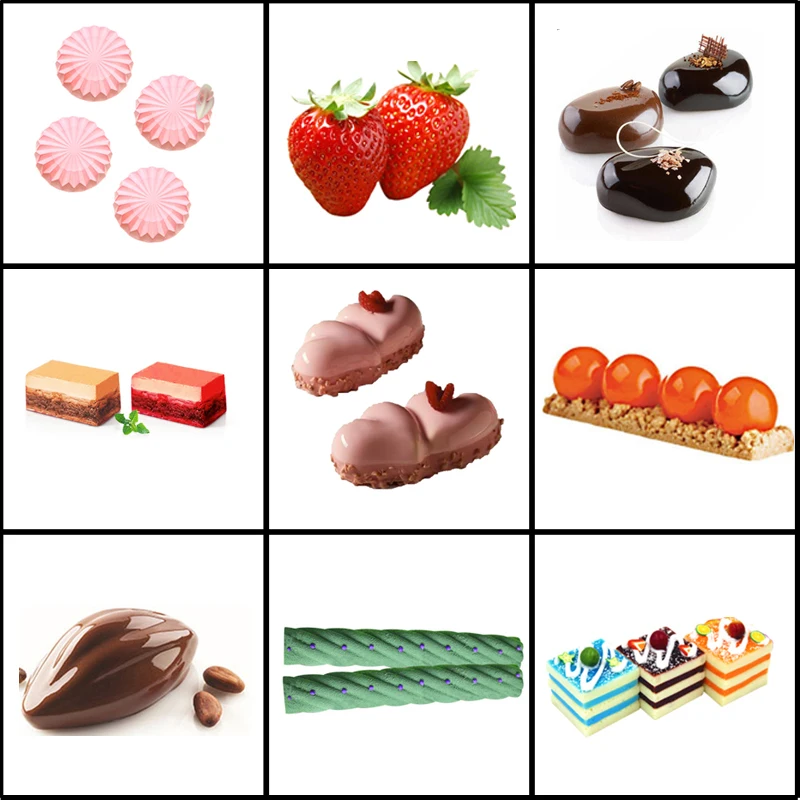 

Various Cake Silicone Mold Party DIY Mousse Dessert Mufiin Pastry Decorating Mould Chocolate Fondant Tray Baking Tools