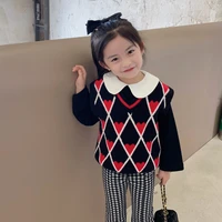 girls sweater babys coat outwear 2021 vest lingge thicken warm winter autumn knitting pullover christmas gift childrens clothi
