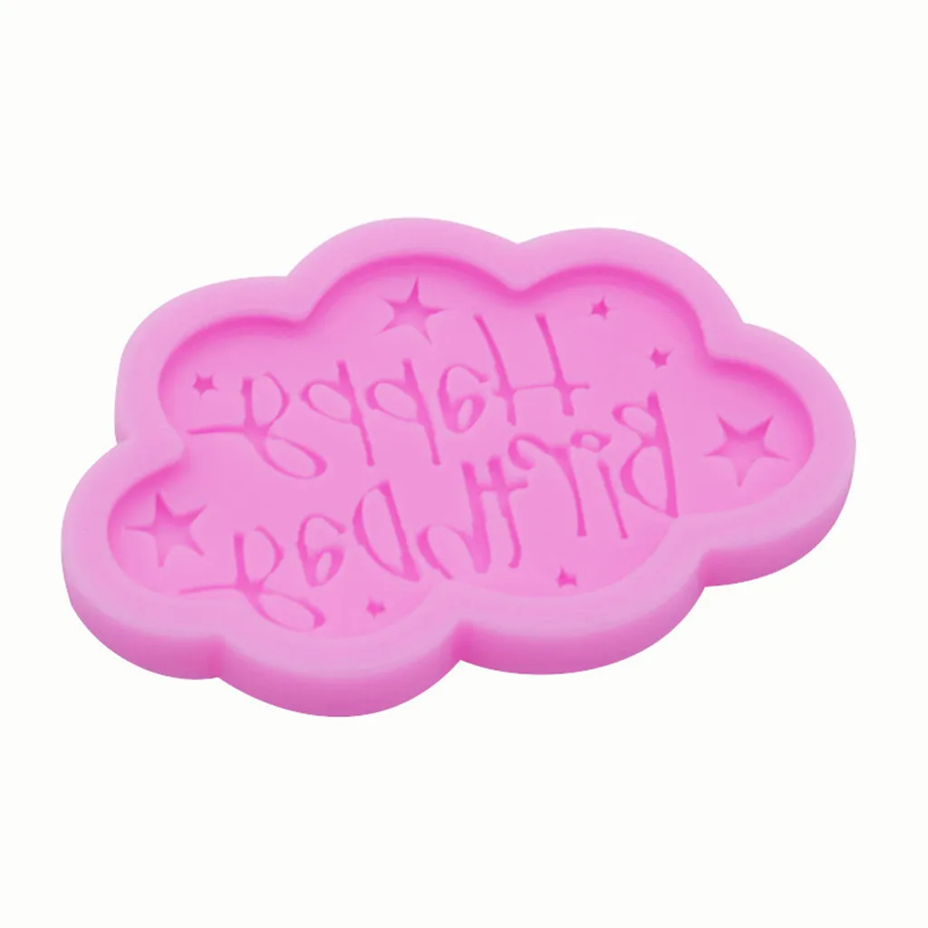 Happy Birthday Silicone Fondant Mould Cake Decorating Cloud Lace Baking Mold Homemade Cupcake Accessories Tool 1.23 | Дом и сад