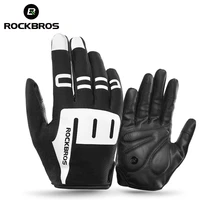 rockbros spring sbr shockproof gloves reflective screen touch cycling gloves bike gloves men women full finger bicycle gloves