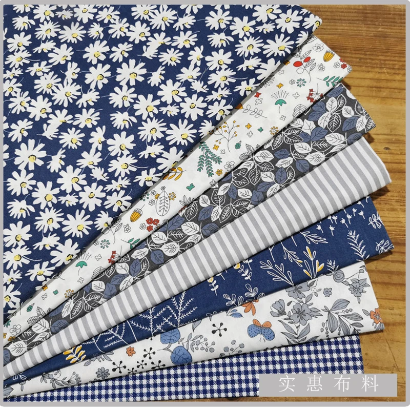 

Flower Printed Twill Cotton Fabric,Patchwork Cloth For DIY Quilting Sewing Baby&Children Sheets Dress Material