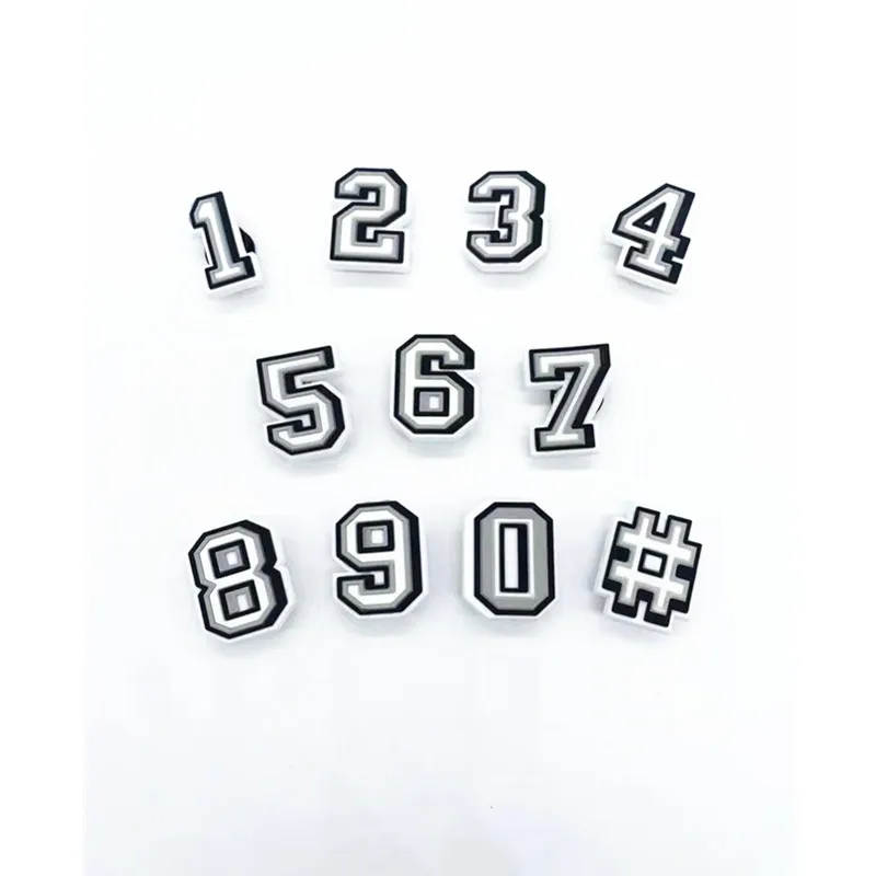 

1Pcs Number Shoe Charms Shoe Accessories Cute PVC Decorations Decor Buckles Accessories Fit for Boys Kids Croc Jibz