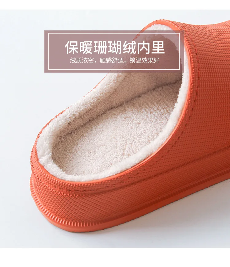 

Women Slippers Winter Warm Clogs Women Suede Plush House Slippers Indoor Outdoor Lovers Cotton Memory Foam Zapatillas Mujer
