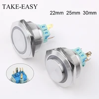 take easy electric waterproof power 12v led light momentary push button switch 222530 mm pressure microswitch 220v 24v 3v