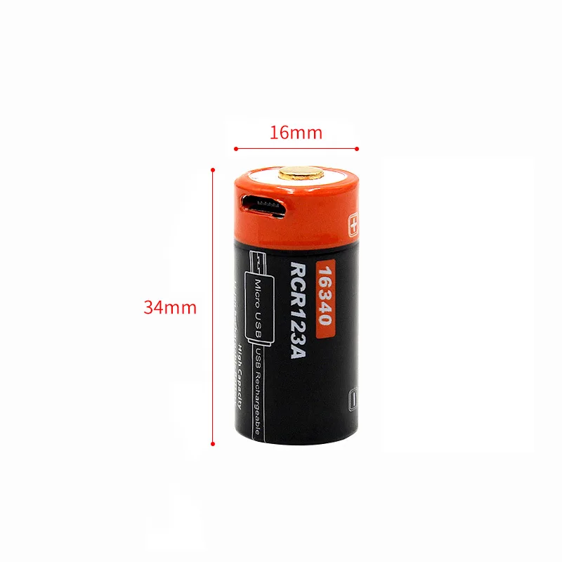 

3 pcs. Doublepow 16340 lithium battery 3.7V 650mAh bright flashlight CR123A Battery USB rechargeable battery