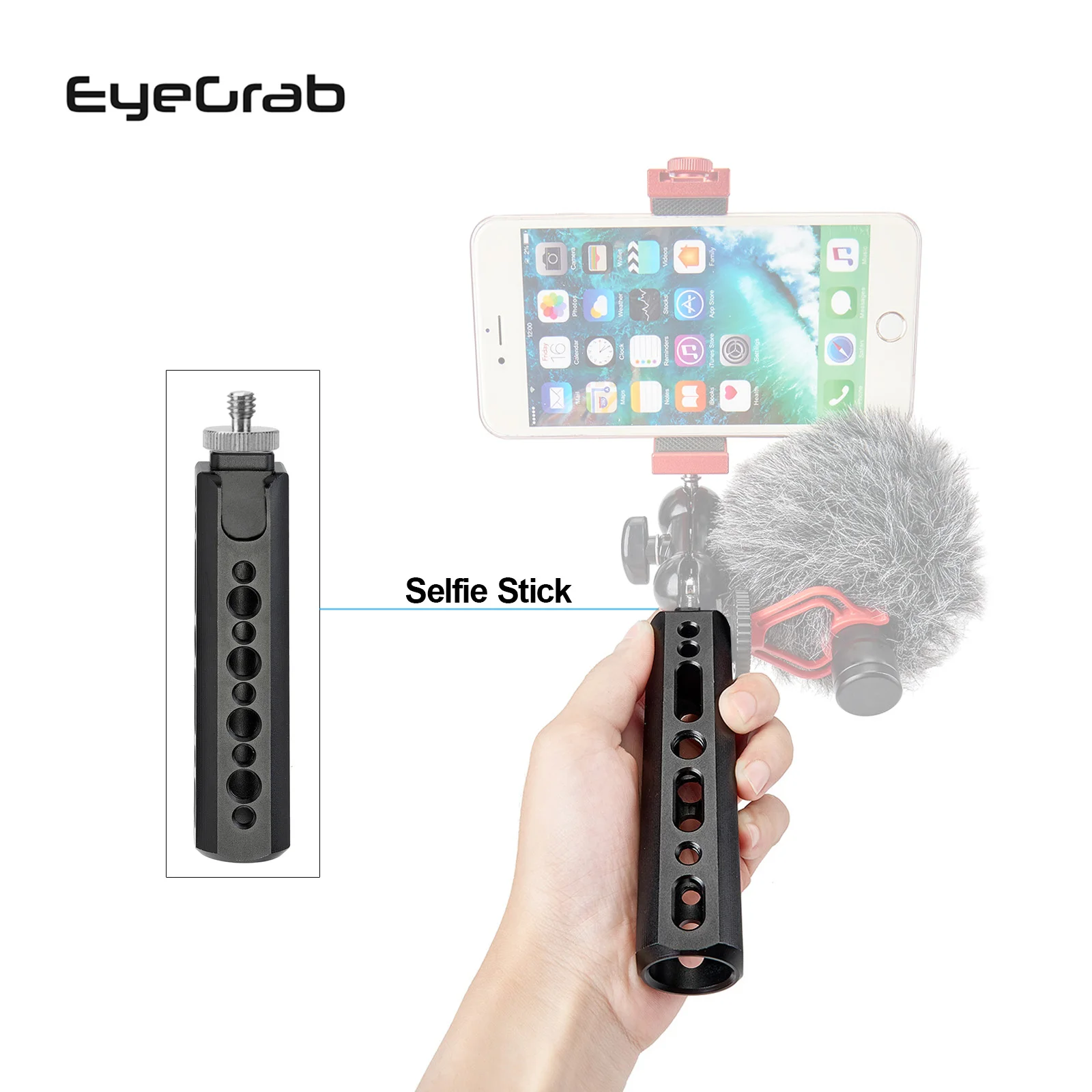 

BLACK Aluminum Stand Support Mount Holder Bracket Camera Cage Top Cheese Handle 1/4" Screw Thread D40