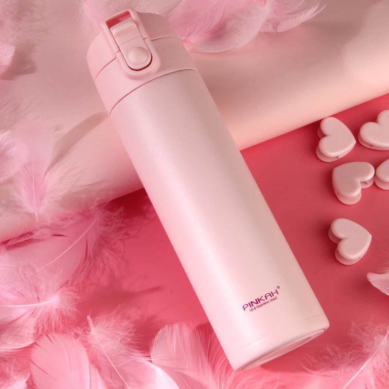 Модная Портативная изоляционная чашка розовая дорожная кофейная кружка