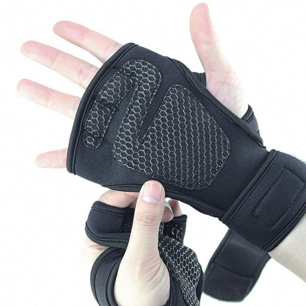 

2pcs Weight Lifting Training Gloves for Women Men Fitness Sports Body Building Gymnastics Grips Gym Hand Protector Gloves