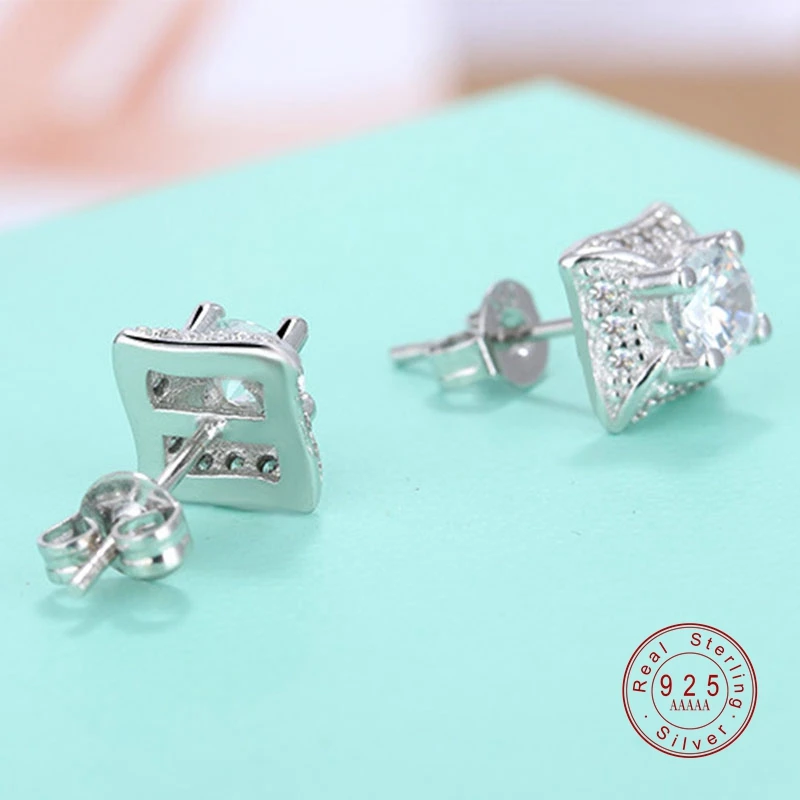 Новые роскошные женские белые круглые серьги гвоздики модные серебряные