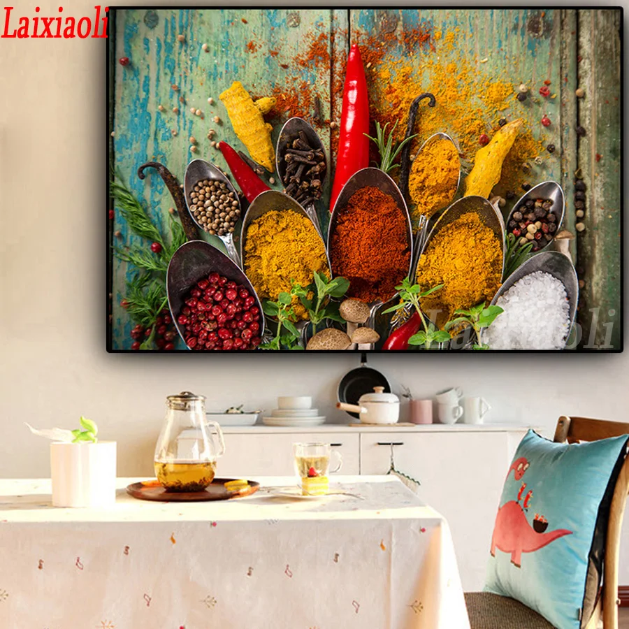 5D алмазная живопись сделай сам переплетение специй вышивка крестиком