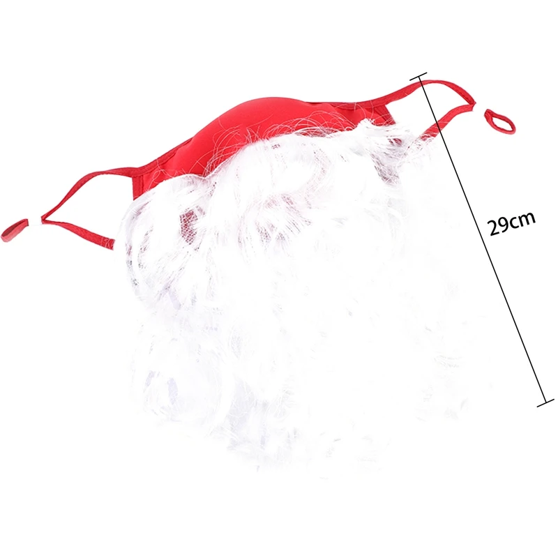 Рождественские костюмы для взрослых Косплэй белая борода Санта Клаус маска