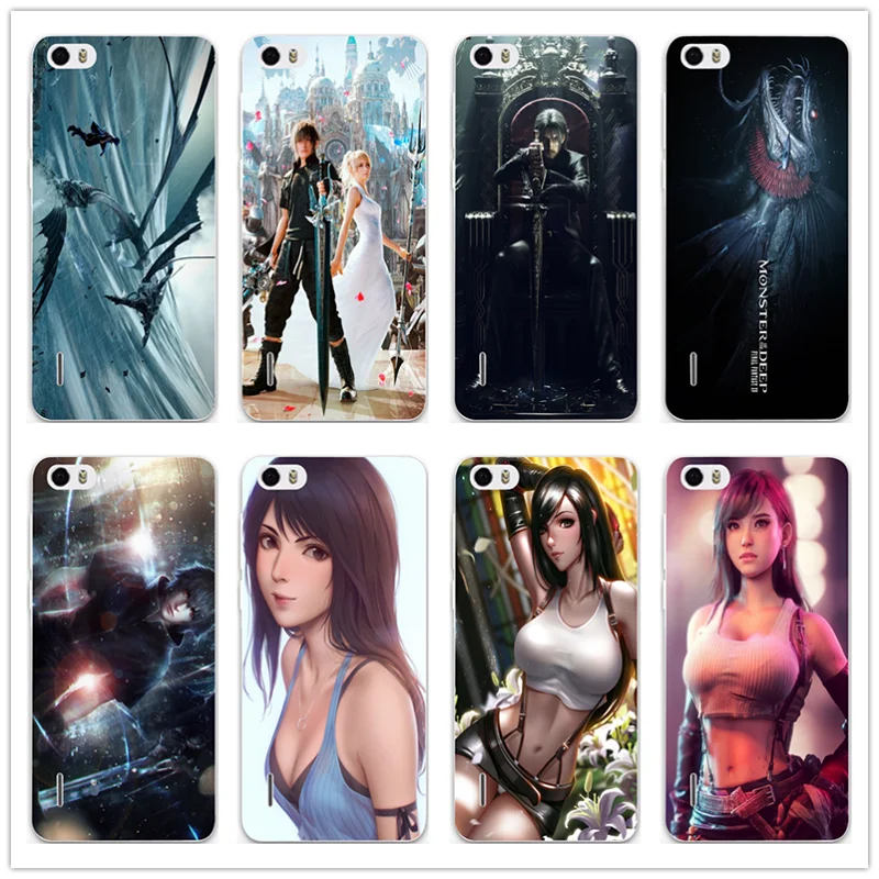 Мягкие чехлы для телефонов Huawei P20 P10 P9 P8 Lite Mate 10 Pro Y5 Y6 II Y7 Honor 6X 7X 9 Final Fantasy Noctis и Puppy XV