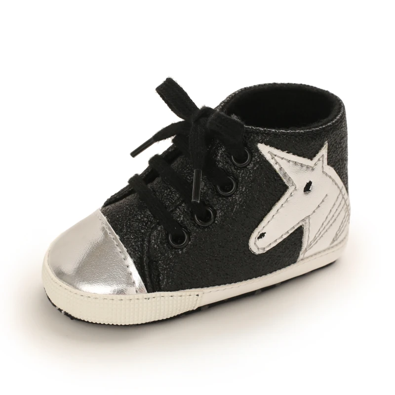 

Spring and Autumn new male and female baby PU cute little animal canvas shoes casual flat sneakers 0-18 months alking Shoes