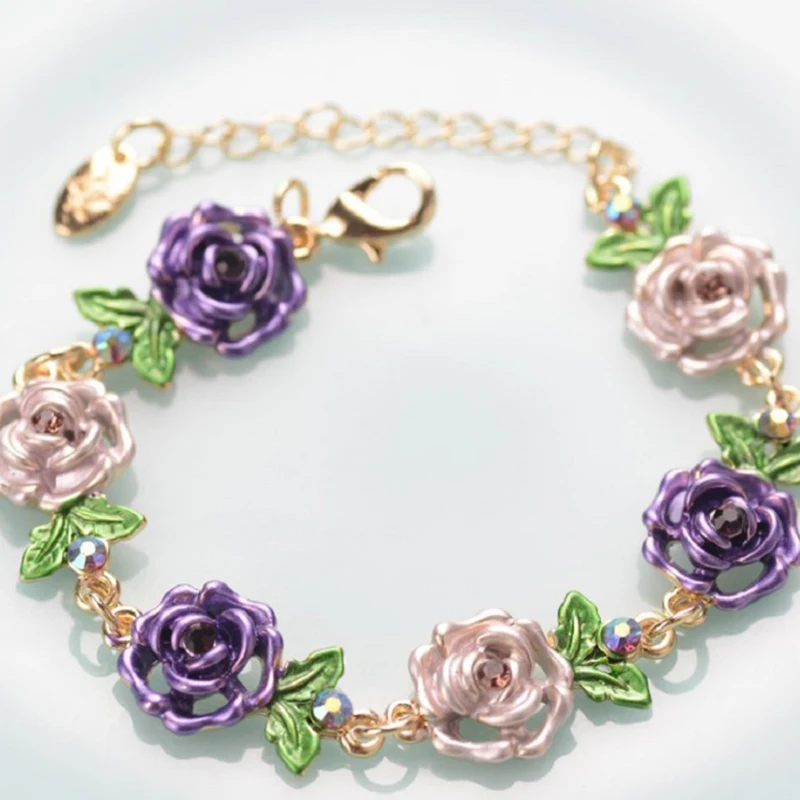 

Fashion Explosive Accessories Rose Bracelet Bracelet Retro Alloy Ethnic Style Jewelry Exaggerated Bracelet