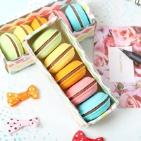 5 pcslot novelty macaron rubber eraser creative kawaii stationery school supplies papelaria gift for kids