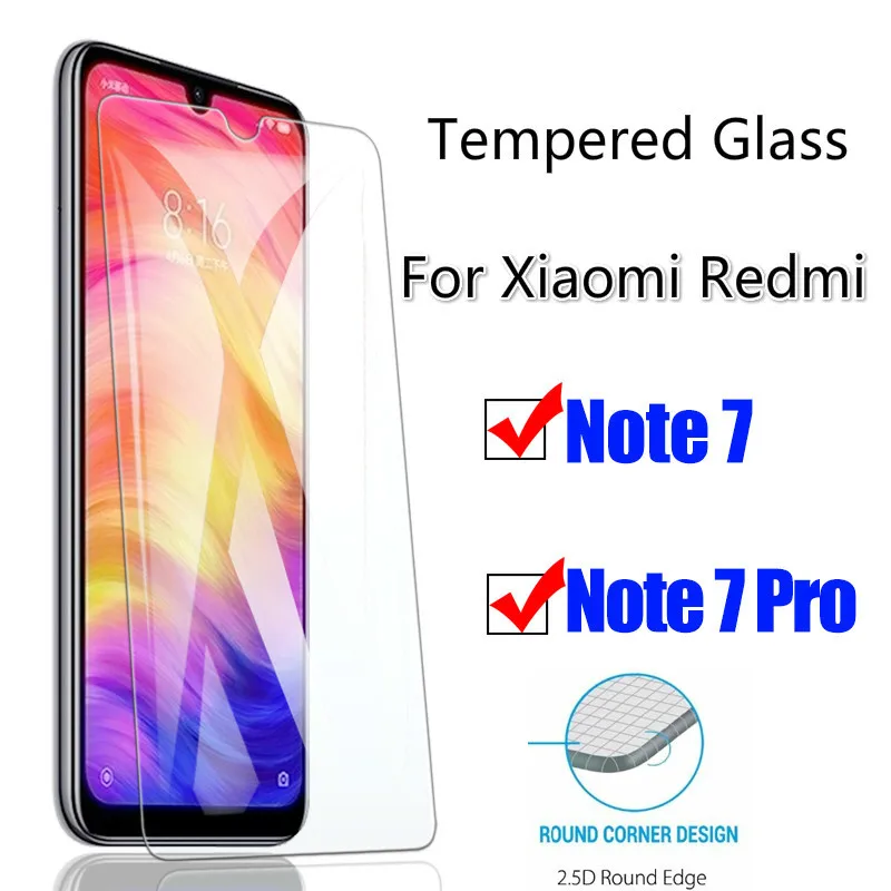 Закаленное стекло Redmi Note 7 протектор экрана для Xiaomi note Pro Pro7 7pro Чехол 9h защитная