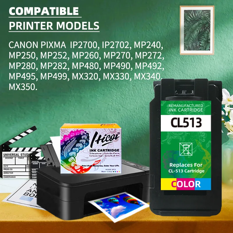 Картридж с чернилами Hicor для Canon PG-512XL 512 513 используется Pixma mp250 mp230 mp280 ip2700 mp240 mp495 -
