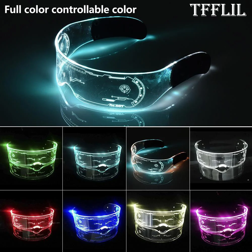 

LED Color EL Luminous Glasses Led Luminous Shade Glasses Bar KTV Christmas Birthday Party New Year Decorations Selfie glasses