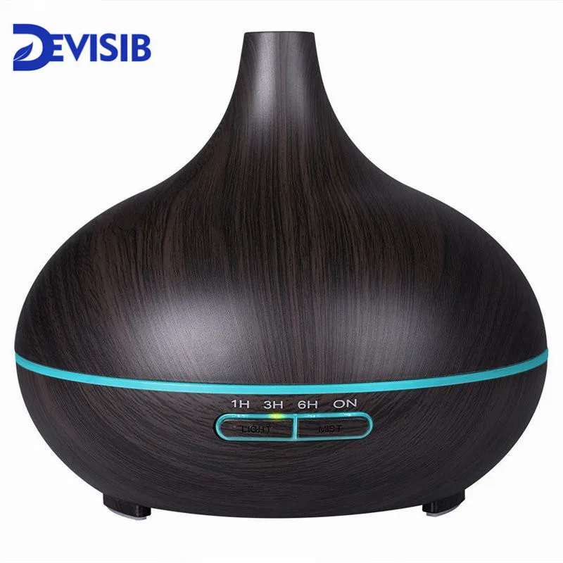 DM008 Dark DEVISIB диффузор эфирного масла аромат холодный туман увлажнитель с безводным Авто отключение и 7 цветов светодиодный светильник и BPA бесплатно - Цвет: DM008 Dark