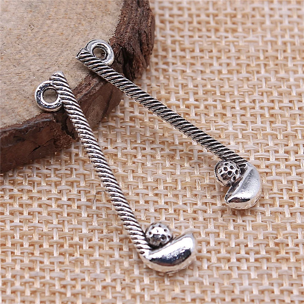 WYSIWYG 10pcs 32x8mm Pendant Golf Clubs Charm Pendants For Jewelry Making Antique Silver Color | Украшения и аксессуары