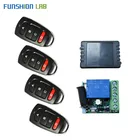 Универсальный беспроводной пульт дистанционного управления, 433 МГц, 12 В постоянного тока, 1 канал, релейный приемник, 4 кнопки, дистанционное управление, переключатель ler для ворот, гаража