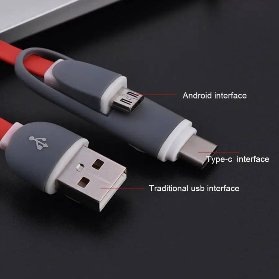 2 в 1 Micro USB и USB-C type C кабель для быстрой зарядки и TPE кабель для передачи данных для samsung Xiaomi huawei телефонов планшетов