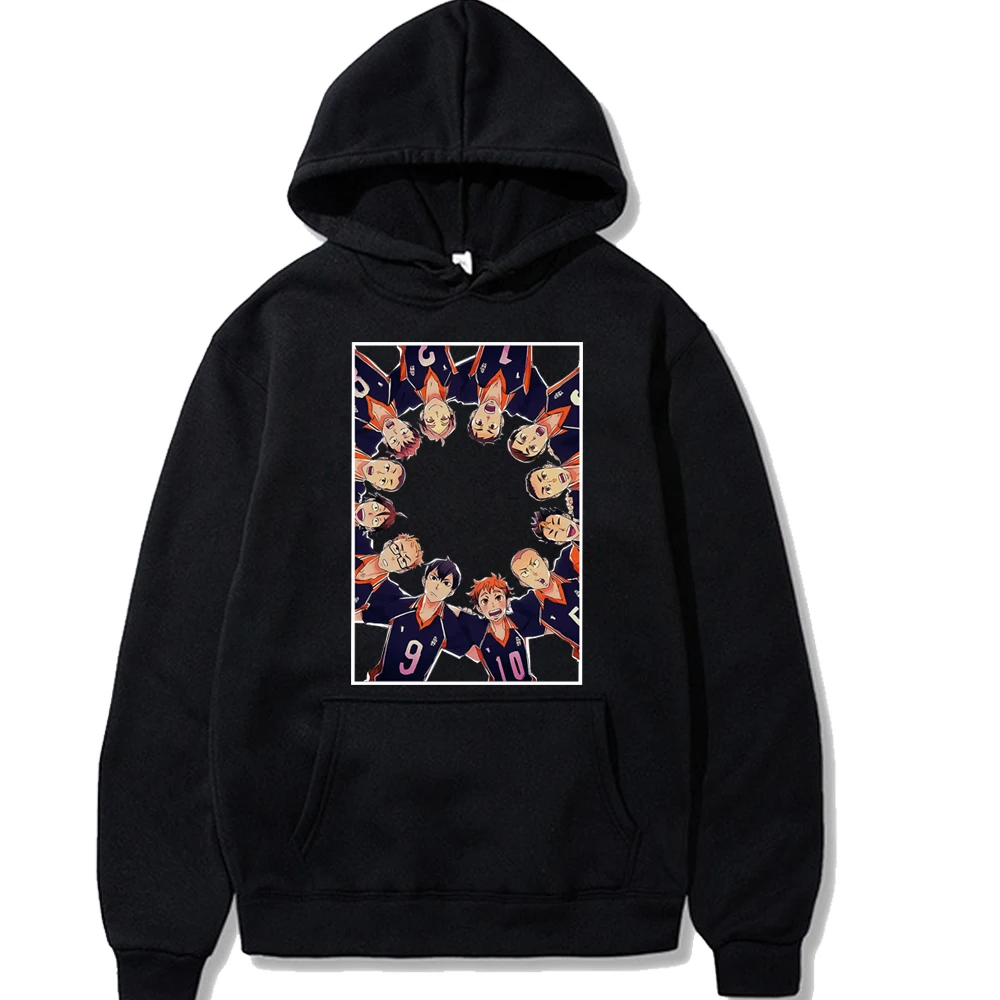 

New Arrival Harajuku Anime Hoodies Haikyuu Printing Pullover Sweatshirt Hip Hop Streetwear