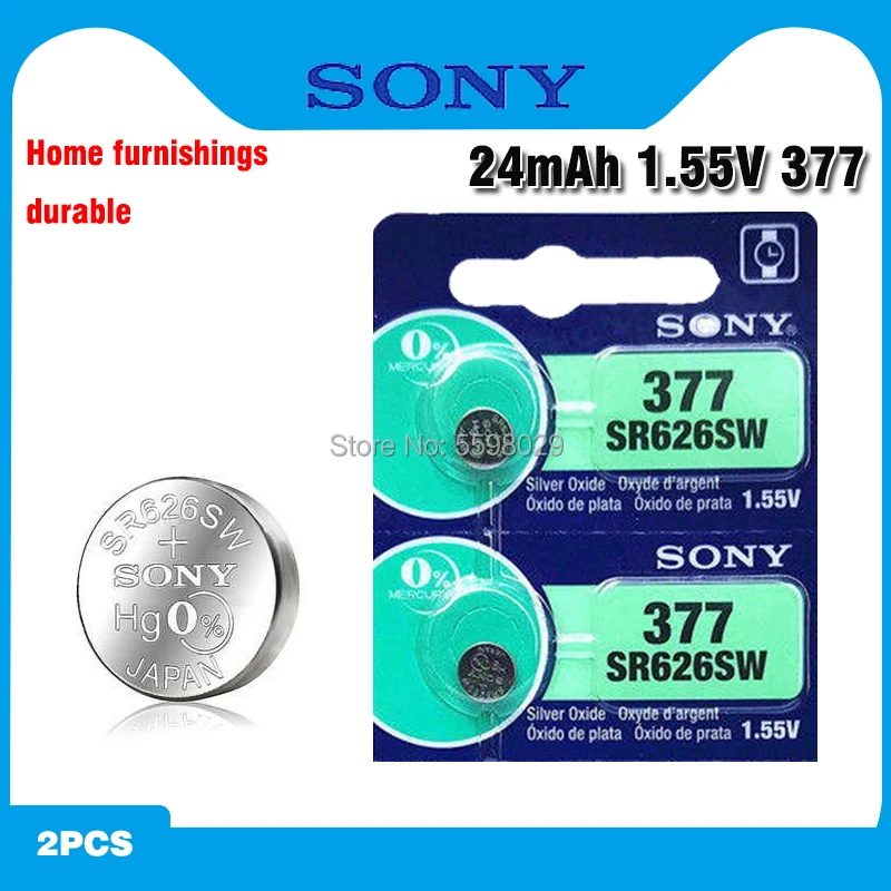 

Аккумулятор для часов SONY SR626SW 100% SR626 V377 AG4, сделано в Японии, 2 шт.