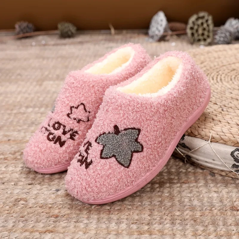 

Women's Winter warm Plush slippers Home Indoor Fur Slippers Light Weight Soft Comfortable Winter Female slides Shoes 2021