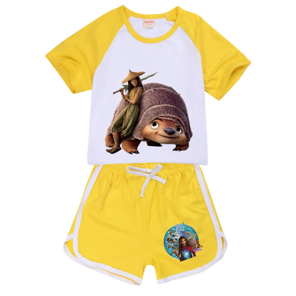 Детские комплекты одежды для девочек и мальчиков спортивный костюм Raya The Last Dragon