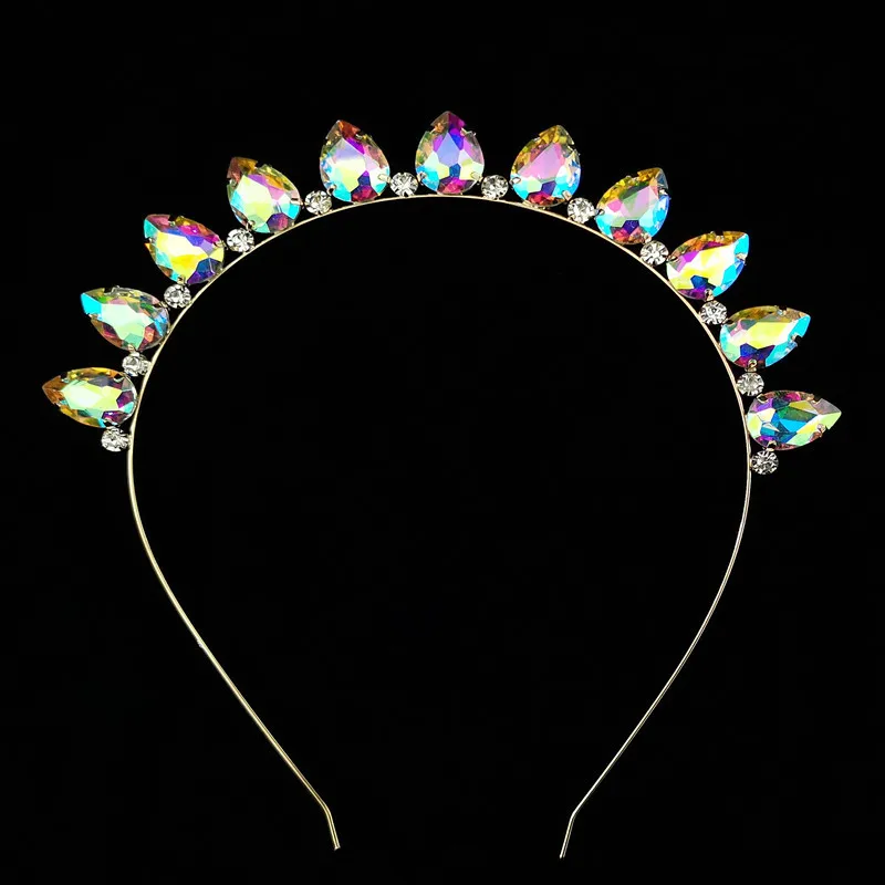 Ful Crystal Rhinestone Golden Hairband Cute Girl Personality Simple Headdress New Popular Women's Hair Accessories