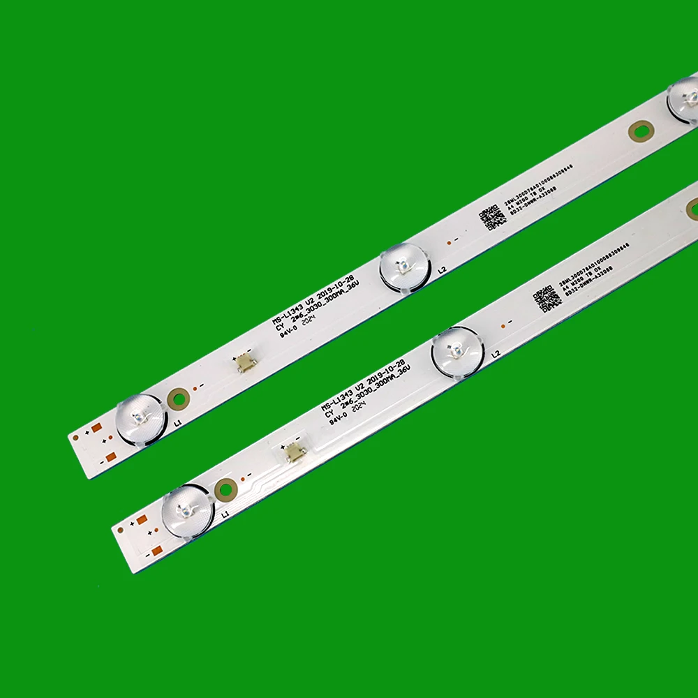 10Pieces/lot 6LED LED backlight strip for 32 inch JL.D32061330-081AS-M E348124 MS-L1343 L2202 L1074 V2 2-6-3030-300MA-36V