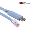 Последовательный консольный маршрутизатор FTDI USB 2,0 DB9 к RJ45 RS232, синий кабель для Cisco Huawei HP-Link