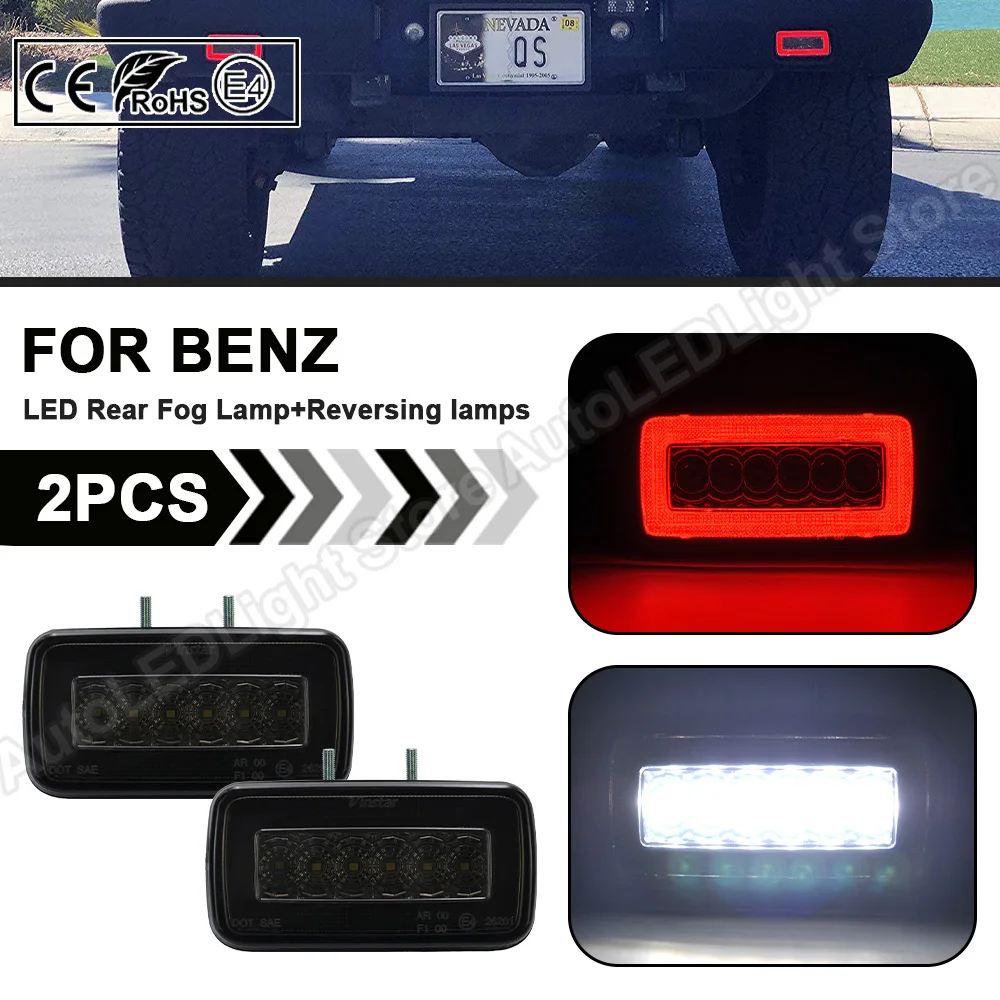 

2Pcs LED Rear Bumper Fog Lamp+Reversing lamps Backup Light For Mercedes Benz W463 G-Class Wagon G500 G550 G55 G63 AMG 1986-2018