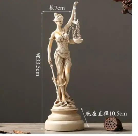 

Greek goddess of justice and justice desk furnished by a lawyer figure Sculpture statue women's high-grade decoration products