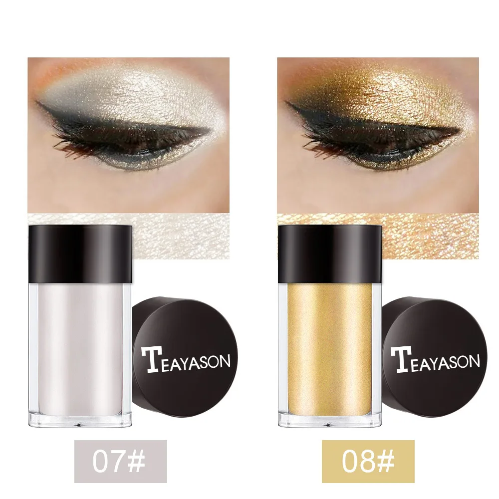 Палитра теней для век TEAYASON блестящая матовая Палетка с блестками 8 цветов|Блестки