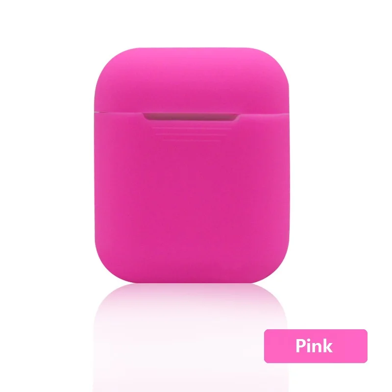 Pink ТПУ силиконовый Bluetooth беспроводной чехол для наушников Защитный чехол для Airpods кожа аксессуары для Apple Airpods зарядная коробка - Цвет: Pink
