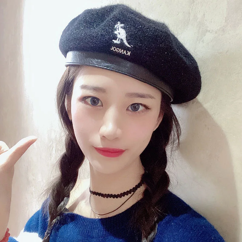 Женский берет кенгуру в стиле ретро Осень зима|Женские береты| |